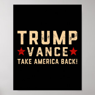 Poster Trump Vance (À L'Avant Et À L'Arrière) Il Va Prend