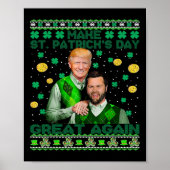 Poster Trump Vance Brothers Funny St Patrick's Day Ugly S (Devant)