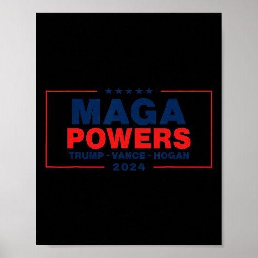 Poster Trump Vance Hogan, Mega Powers (Devant)