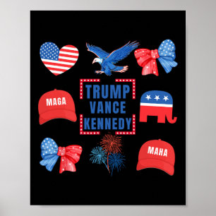 Poster Trump Vance Kennedy Coquette Arc Vote Présidentiel