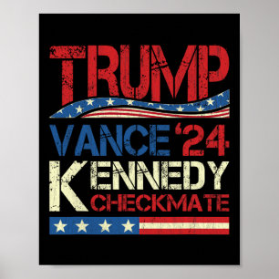 Poster Trump Vance Kennedy Échec et mat Élection Républic