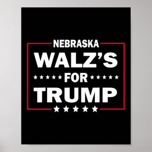 Poster Trump Vance W's drôle pour Trump Nebraska Men And