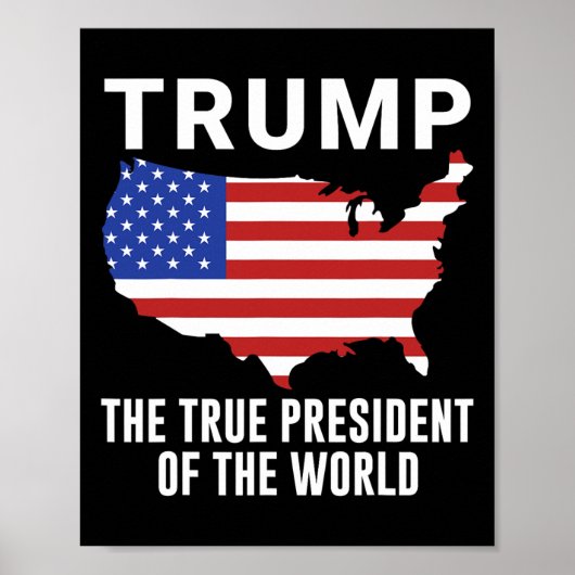 Poster Trump, Véritable Président Du Monde (Devant)