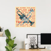 Poster Trumpet jazz (Bureau à domicile)