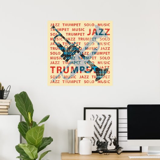 Poster Trumpet jazz (Bureau à domicile)