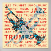 Poster Trumpet jazz (Devant)