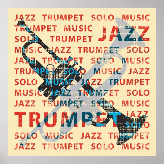 Poster Trumpet jazz (Devant)