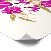 Poster Trumpet sauvage violet Vin Fleur Jardin Mariage (Coin)