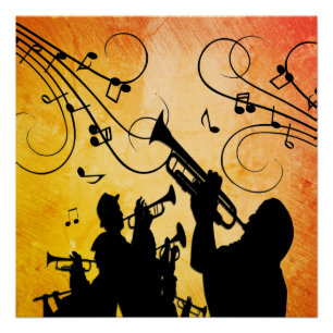 Poster Trumpet Section Burange Orange Music Design