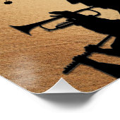 Poster Trumpet Section Conception de musique rustique (Coin)