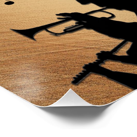 Poster Trumpet Section Conception de musique rustique (Coin)