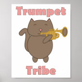 Poster Trumpet Tribe Cute Cat Music (Devant)