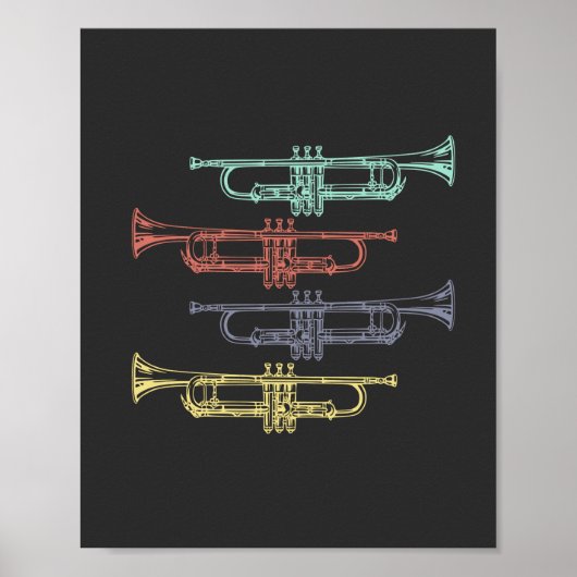 Poster Trumpet Vintage (Devant)