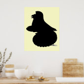 Poster Trumpeter Pigeon Silhouette (Cuisine)