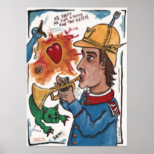 Poster trumpeter - this machine kills fascists too