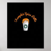 Poster Trumpkin Citrouille Spice Latte Café de vacances (Devant)