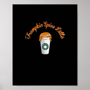 Poster Trumpkin Citrouille Spice Latte Café de vacances