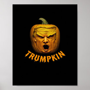 Poster Trumpkin - Drôle Donald Citrouille Halloween class