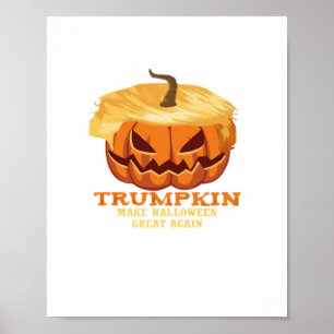 Poster Trumpkin Funny Halloween Citrouille - Costume clas