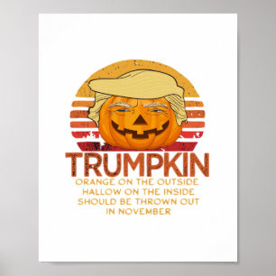 Poster Trumpkin Halloween Funny Classic - Pumpk politique