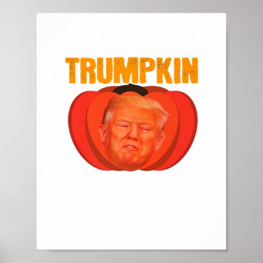 Poster Trumpkin Halloween Jack-o'-lantern Graphic Funny (Devant)