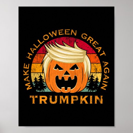 Poster Trumpkin rend Halloween plus Vintage (Devant)