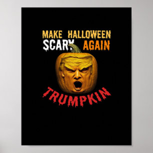 Poster Trumpkin Rendre Halloween effrayant - Drôle Donald