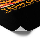 Poster Trumpkin rendre Halloween grand encore Drapeau amé (Coin)