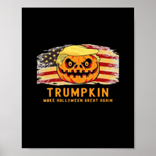 Poster Trumpkin rendre Halloween grand encore Drapeau amé