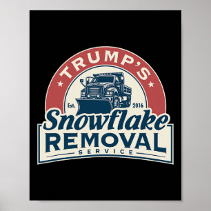 Poster Trump's Snowflake Removal Service Funny Trump 2024