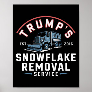 Poster Trumps Snowflake Service de suppression Funny Trum