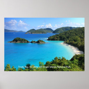 Poster Trunk Bay, St. John, Parc national des Îles Vierge