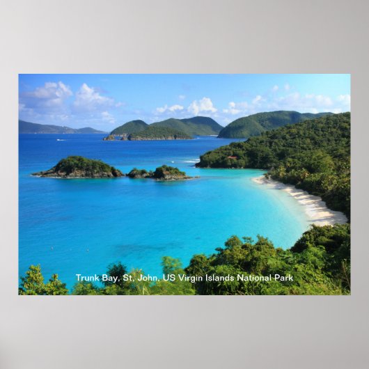 Poster Trunk Bay, St. John, Parc national des Îles Vierge (Devant)