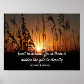 Poster Trust In Dreams -Khalil Gibran (Devant)