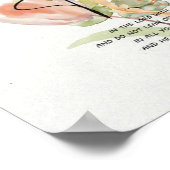 Poster Trust-Proverbs 3:5-6 Orange floral (Coin)