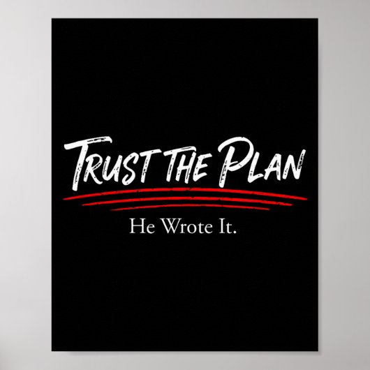 Poster Trust The Plan Christian Men And Women Of Faith Gr (Devant)