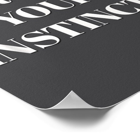 Poster Trust Your Instincts Motivational  (Coin)