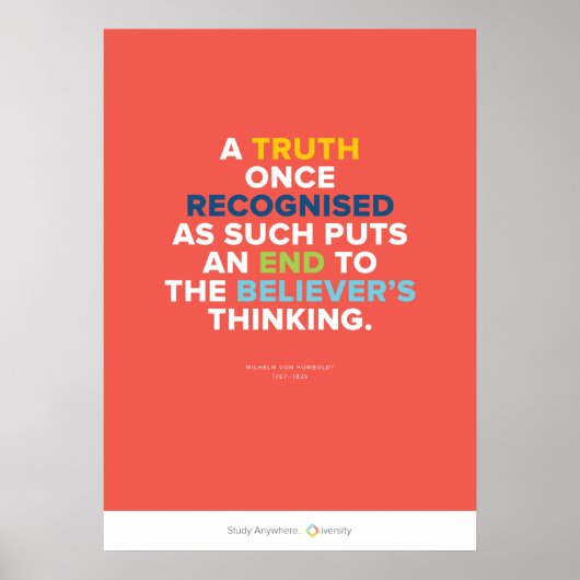 Poster Truth Puts an End to a Believer's Thinking (Devant)