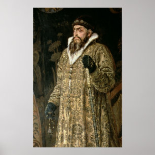 Poster Tsar Ivan IV Vasilyevich "le Terrible" 1897