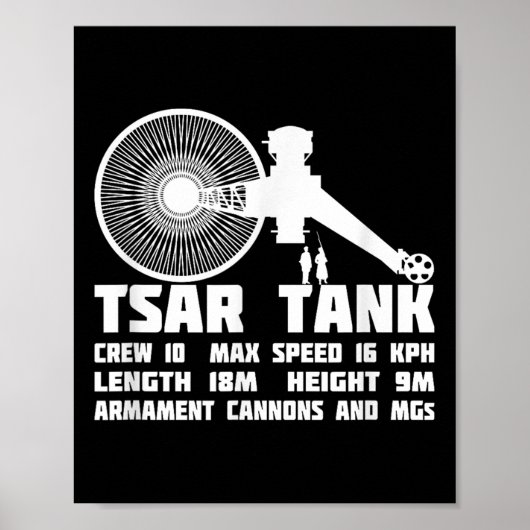 Poster Tsar Tank Russe Ww1 Expérimental Géant Tank (Devant)