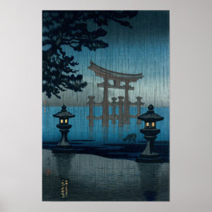 Poster Tsuchiya Koitsu - Miyajima sous la pluie