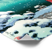 Poster Tsuchiya Koitsu - Neige de printemps à Maruyama (Coin)