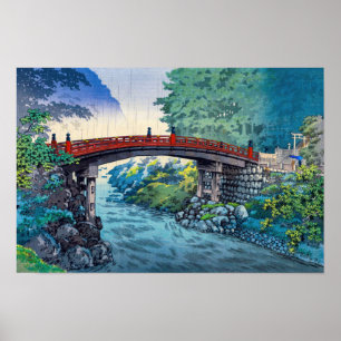 Poster Tsuchiya Koitsu - Pont sacré à Nikko