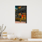 Poster Tsuchiya Koitsu - Side Street Araki à Yotsuya (Cuisine)