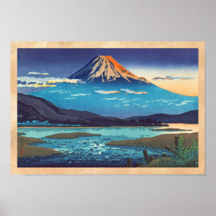 Poster Tsuchiya Koitsu Tokaido paysage Fujikawa art