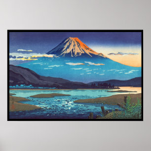 Poster Tsuchiya Koitsu Tokaido paysage Fujikawa art