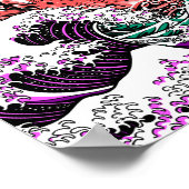 Poster Tsunami de la pieuvre (Coin)