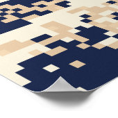 Poster Tsunami de Pixels Art Pixel 8 Bits (Coin)