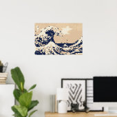 Poster Tsunami de Pixels Art Pixel 8 Bits (Bureau à domicile)