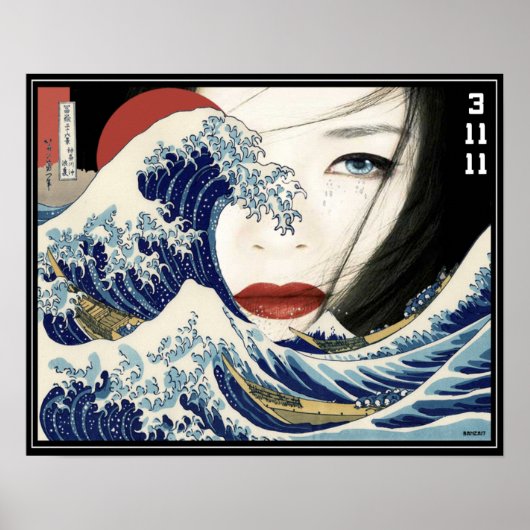 Poster Tsunami Geisha (Devant)